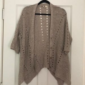 Moth 3/4 Sleeve Tan Cardigan (Anthropologie)